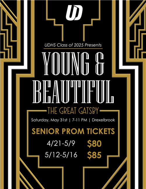 Senior Prom Flyer May 31st 7 - 11 PM Drexelbrook